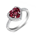 Bague cœur rouge ARIA