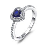 Bague cœur bleu ANASTASIA - argent 925