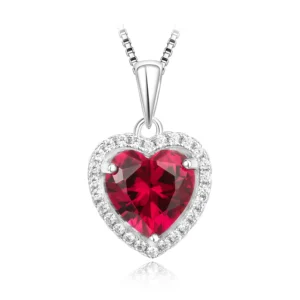 Collier cœur rouge JENNA - argent 925