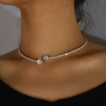 Collier ras de cou cœur GIA